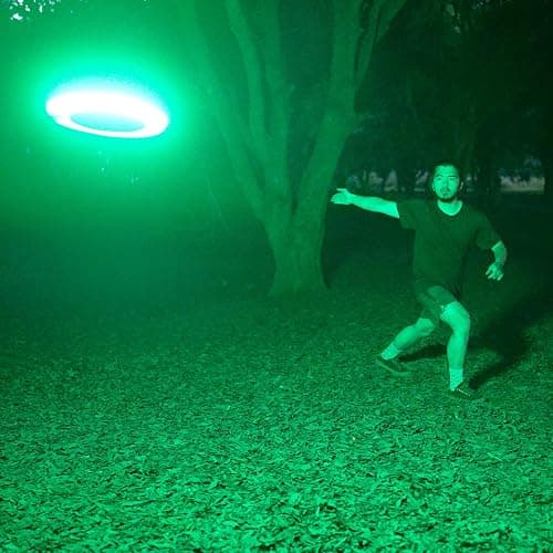 TOSY Flying Disc - 108 RGB Multicolor or 36 Monocolor LEDs, Super Bright, Smart Modes, Christmas Stocking Stuffers Gift, Camping Toy for Kid/Teen/Adult, Auto Light Up, Rechargeable, Waterproof, 175g thumbnail 10