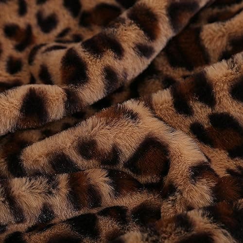 UKELER Leopard Throw Blanket 50''x60'', 480 GSM Double Sided Faux Fur Blankets and Throws for Bed Sofa Travel and Camping, Super Soft Cozy Fluffy Plush Blanket, Cheetah Print Blankets for All Seasons thumbnail 4