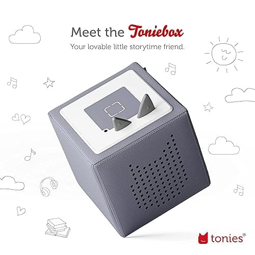 Toniebox Audio Player Starter Set with Playtime Puppy - Listen, Learn, and Play with One Huggable Little Box - Gray - Gray thumbnail 2