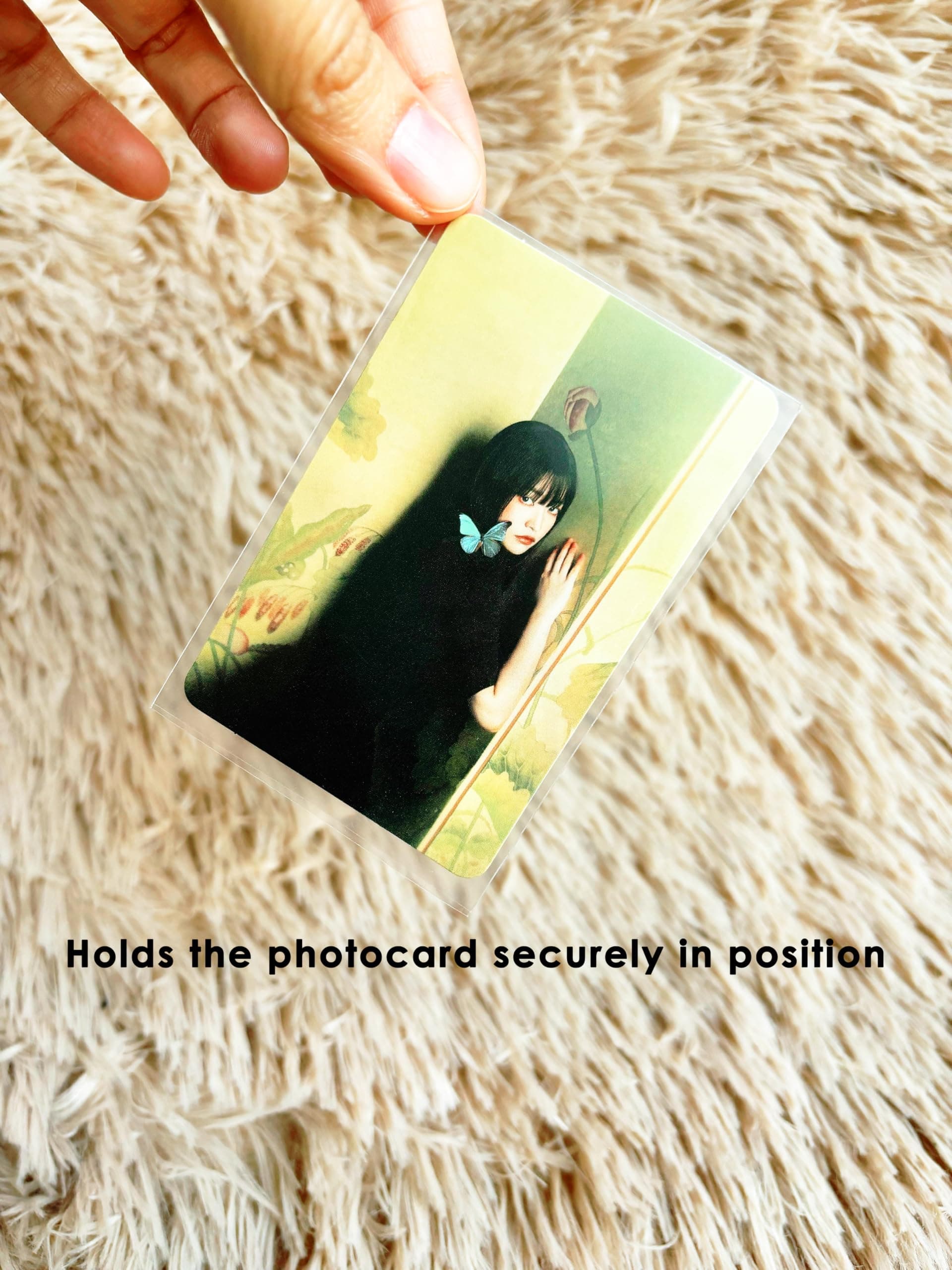 Baskiss 100 Packs Photocard Sleeves, Ultra Thickness 200 Microns Clear Idol Cards Protector Holder Trading Shield Cover for 3 inch Polaroid Kpop Album Photo Card (Unsealable) thumbnail 5