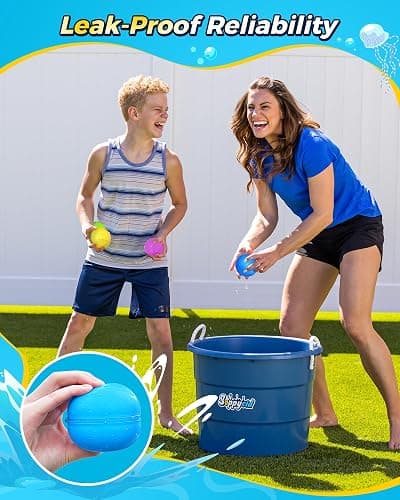 SOPPYCID Reusable Water Balloons for Kids,12 PCS Magnetic Refillable Water Bombs Pool Toys, Outdoor Water Toys Self-Sealing Splash Balls for Kids & Adult Activities, Summer Fun Party Games thumbnail 4