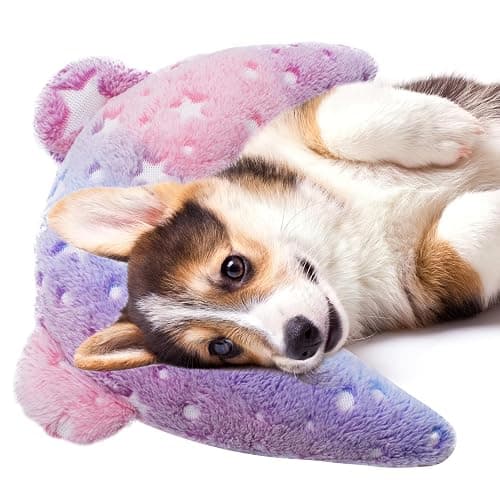 Maiiu Pet Calming Pillow for Dogs, Soft U-Shaped Pillow Glow in the Dark | Joint Relief, Sleep Comfortably,Suit for Small, Medium, Large Dogs, Fluffy Pet Neck Pillow (M-Pink) - Image 1