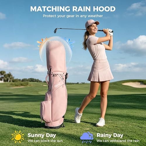 Golf Bags, Golf Stand Bag, Adjustable Shoulder Straps, Multiple Pockets thumbnail 8