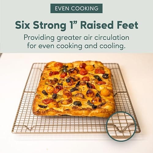 Ultra Cuisine Heavy Duty Cooling Rack for Cooking and Baking - Professional Grade Premium100% Stainless Steel Baking Rack & Wire Cooling Mesh for Roasting & Grilling - Dishwasher Safe - 11.5" x 16.5" thumbnail 8