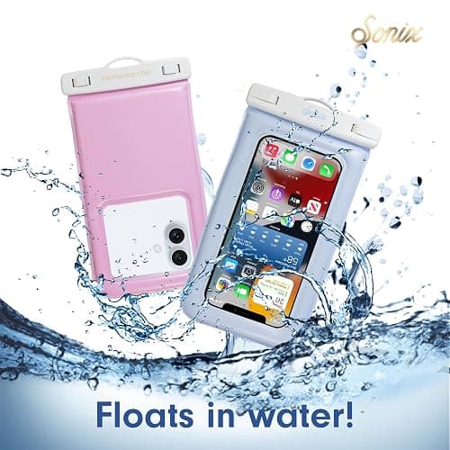 Sonix Waterproof Phone Pouch - Floating Phone Case Dry Bag w/Crossbody Lanyard - Beach Cruise Travel Essentials - Compatible w/All Devices, Touchscreen Friendly | Patchwork Cottage thumbnail 8