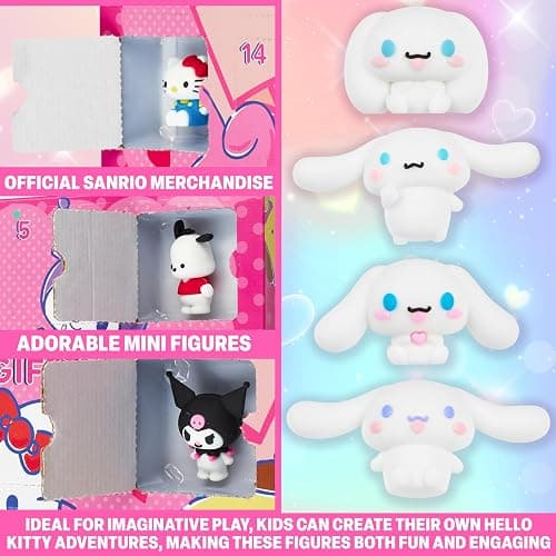 Hello Kitty and Friends Surprise Figurines Box with 24 Pcs 3D Collectible Character Figurines, Sanrio Kuromi Cinnamoroll My Melody, Gifts for Girls (Multi 24 Pcs) thumbnail 5