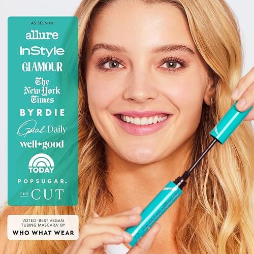Thrive Causemetics Liquid Lash Extensions Mascara, Tubing Thrive Mascara Lengthening, Volumizing & Curling, Smudge Proof, Washable, No Clumping or Flaking, Vegan & Cruelty Free, Brynn (Rich Black) thumbnail 7
