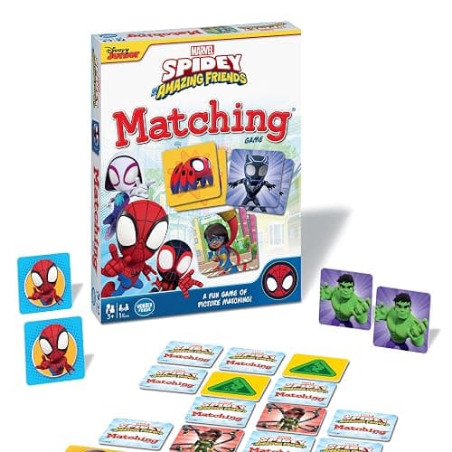 Wonder Forge Marvel Spidey and His Amazing Friends Matching Game - Educational Memory Game for Kids Ages 3+ - Fun for Toddler Boys and Girls Featuring Spiderman and Friends - Image 1