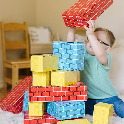 Melissa & Doug Jumbo Extra-Thick Cardboard Building Blocks - 40 Blocks in 3 Sizes thumbnail 2
