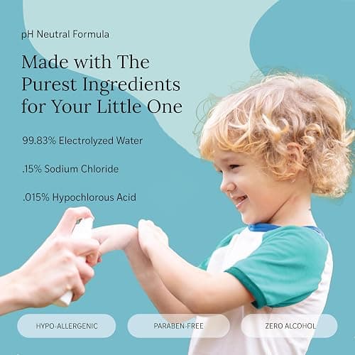 Think Smarter Products Littley Infant & Toddler Hand Cleanser with Hypochlorous Acid, Gently Cleans Dirt & Germs, Non-Toxic & Alcohol-Free, Safe for Sensitive Skin, 8oz Spray Bottle thumbnail 4
