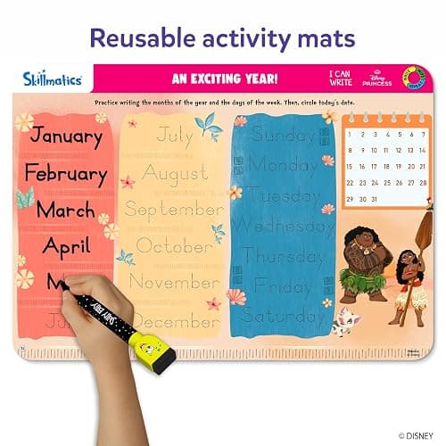 Skillmatics I Can Write Disney Princess - Reusable Preschool Learning Activities, Educational Toys & Games, Handwriting Aid, Back to School, Screen-Free Fun, Gift for Students, Kids, Toddlers Ages 3-6 thumbnail 3