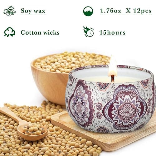 Scented Candles Gift Set, 12 Pack Candles for Home Scented, 21.12 oz Long Lasting Soy Wax Aromatherapy Candle Set with Gift Box, Birthday Gifts for Women thumbnail 7