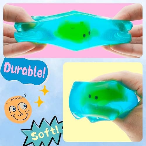 Fidget Squishy Stress Cube Toys, Glow in The Dark with Cute Crab, Stress Relief Toy for Kids & Adults Holiday Presents, Gifts for Halloween and Christmas thumbnail 4