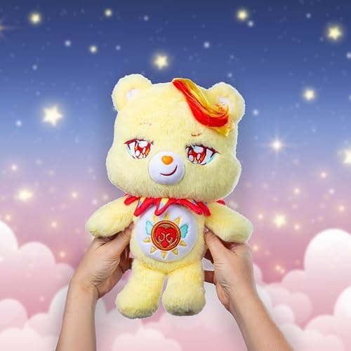 Basic Fun Care Bears 35cm Kindness Keepers Plush – Funshine Bear Eco-Friendly Soft Toy with Cute Expression & Belly Badge – Adorably Collectible Plush for Kids & Fans thumbnail 2