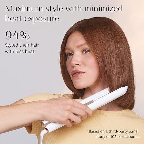 T3 SinglePass StyleMax Professional 1" Ceramic Flat Iron with Custom Heat Automation, 9 Heat Settings, Longer Ceramic Plates, for Straightening, Waving, Curling & Styling thumbnail 4