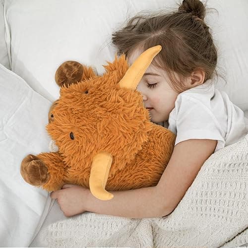 5lbs Highland Cow Weighted Stuffed Animals, 24in Giant Highland Cow Gift Plush Toy,Adorable Stuffed Animal for Kids and Adults Highland Cattle Plushie Pillow Decor thumbnail 5
