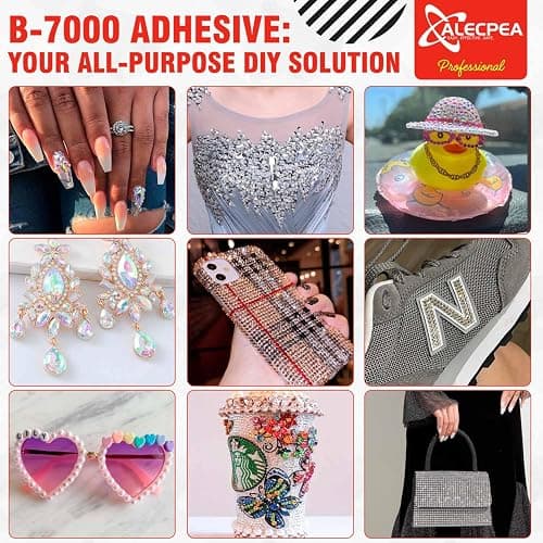 B-7000 Craft Glue for Jewelry Making - 15ml/0.5oz (2 Pack) - Multi-Function B-7000 Super Adhesive Glues Liquid Fusion Glue for Rhinestones Crafts, Clothes Shoes, Fabric, Jewelry Making, Cell Phones thumbnail 5