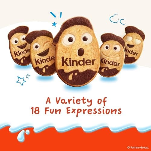 Kinder Kinderini Shortbread Cookies, Crunchy Biscuits Snack with Fun Expressions, Resealable Bag, 8.8 oz thumbnail 4