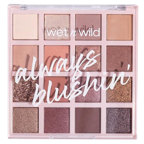 Wet n Wild Always Blushin' Eyeshadow Palette | Shimmering Matte Glitter Finishes Always Blushin' - Image 1
