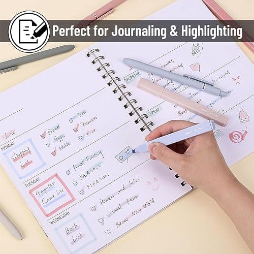 Mr. Pen- Aesthetic Highlighters and Gel Pens, 10 Pack, Morandi Colors Bible Highlighters No Bleed, Black Ink Gel Pens, Fast Dry and No Smear for Bible Journaling, Planner, School Supplies thumbnail 5