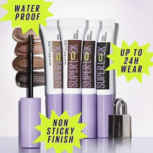 Maybelline Super Lock Brow Glue Eyebrow Gel, Lightweight and Waterproof Tinted Brow Gel For Up To 24HR Hold, Medium Brown, 1 Count thumbnail 4