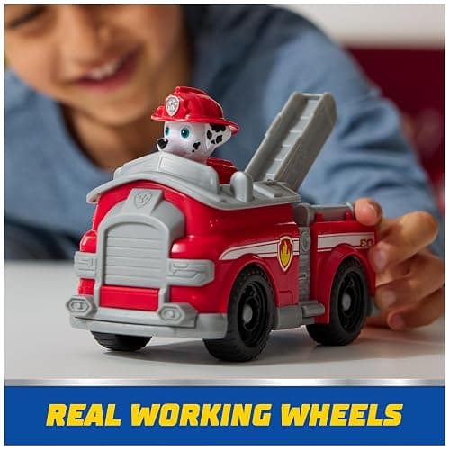 Paw Patrol, Marshall’s Firetruck, Toy Vehicle with Collectible Action Figure, Sustainably Minded Kids Toys for Boys & Girls Ages 3 and Up thumbnail 7