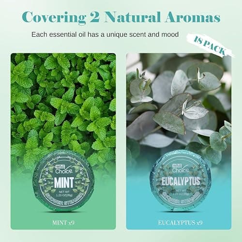 W&E Choice Shower Steamers Aromatherapy 18 Pcs- Shower Bombs Birthday Gifts for Women, Eucalyptus Mint Essential Oils for Daily Relaxation & Stress Relief, Christmas Gift for Women, Mom, Wife thumbnail 2