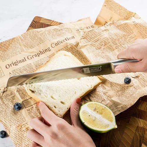 JF JAMES.F Knife Set, 6 Piece Kitchen Knife Set with Wooden Block Super Sharp Stainless Steel Knife Sets for Kitchen with Block thumbnail 4