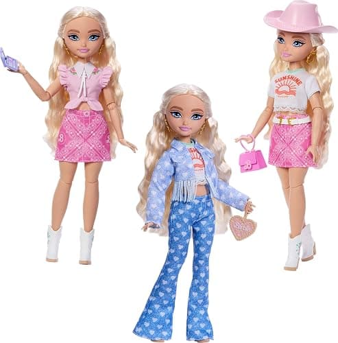 Barbie Dream Besties Festival Looks Set, Including Barbie “Malibu” Doll with Long, Blonde Stylized Hair, 10+ Removable Fashions & Accessories thumbnail 5
