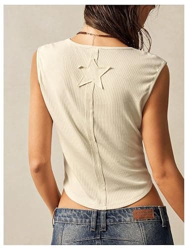 SOLY HUX Women's Y2k Graphic Crop Tank Top Sleeveless Vintage Shirt Fairy Grunge Clothes thumbnail 3