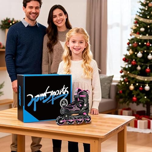 2PM SPORTS Inline Skates for Kids Girls Boys Ages 5-8 8-12 4-6 6-12 with Light Up Wheels, Adjustable Kids Roller Skates Blades for Adults Men Women Beginners Youths thumbnail 10