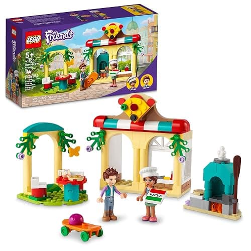 LEGO Friends Heartlake City Pizzeria 41705 Restaurant Set, Creative Gift for Grandchildren, Toys for Kids 5 Plus Years Old with Olivia & Ethan Mini-Dolls - Image 1