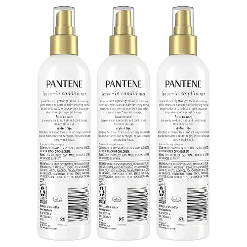 Pantene Conditioning Detangler Spray, Pro-V Repair & Protect, Nutrient Boost for Damaged Hair, Antioxidant Enriched, Leave-In Conditioner, Smooth & Shine, Sulfate-Free, 8.5 Fl Oz, 3 Pack thumbnail 9