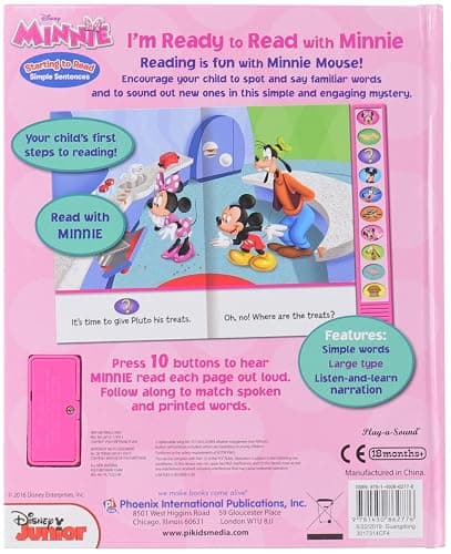 Disney Minnie Mouse - I'm Ready to Read with Minnie Sound Book - Great for Early Readers - PI Kids (Play-A-Sound) thumbnail 2