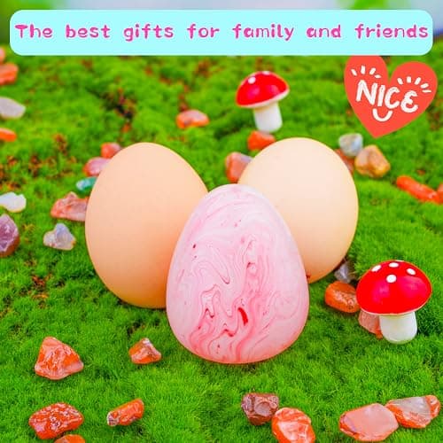 Easter Egg Squishy Fidget Toys, 3 Pack Stress Relief Sensory Toys for Kids & Adults, Colorful Marbled Squishy Balls, Easter Basket Stuffers, Party Favors & Gifts for Easter Celebrations thumbnail 3