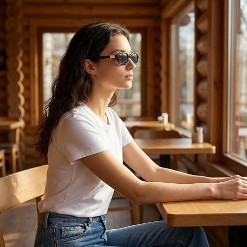 Retro 90s Rectangular Sunglasses for Women, Vintage Trendy Fashion Slim Square Small Frame with UV Protection thumbnail 6