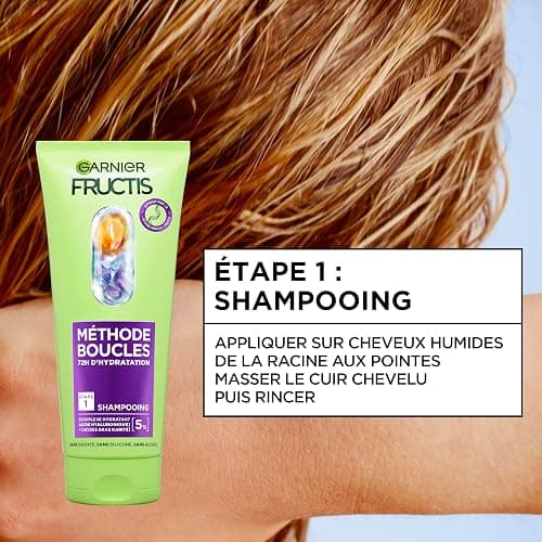 Garnier Fructis Méthode Boucles Routine 3 Produits Cheveux Bouclés | Acide hyaluronique & karité, Hydratation 72h, Shampooing masque gelée, Tenue flexible longue durée thumbnail 9