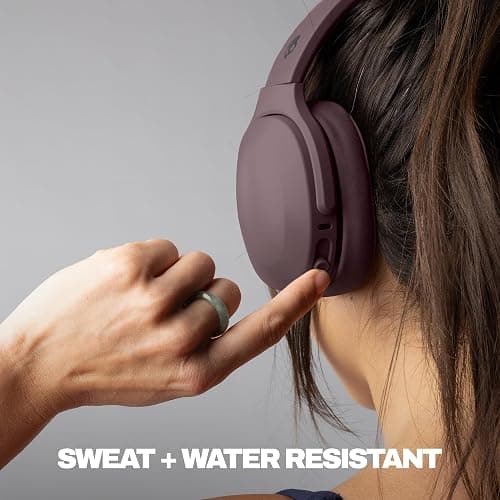 Skullcandy Crusher 540 Active Wireless Bluetooth Headphones with Multi-Sensory Bass, Noise Isolating Over-Ear Fit, Sweat and Water Resistant, 40 Hours Battery, Microphone for iPhone Android - Smoke thumbnail 4