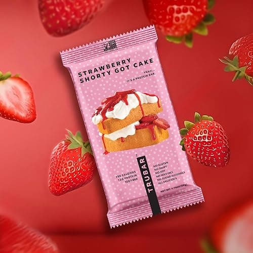 TRUBAR Vegan Protein Bar, Strawberry Shorty Got Cake, Gluten Free, Plant Based Protein, Dairy Free, Non GMO, Soy Free, No Sugar Alcohols, 12G Protein, 12G Fiber, 23G Carb, On the Go Snack Bars, 12 CT thumbnail 9