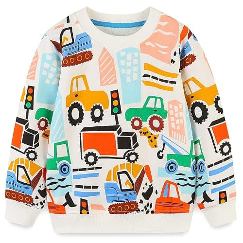 Bumeex Toddler Boy's Kids Crewneck Pullover Sweatshirts 2-7Year - Image 1