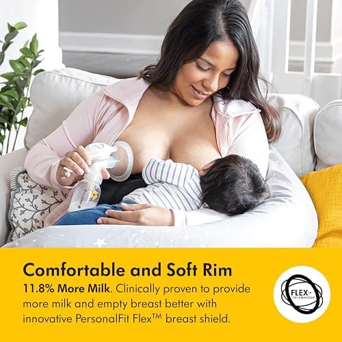 Medela Perfect Pair Bundle with Medela Harmony Manual Breast Pump & Silicone Breast Milk Collector, Lightweight and Discreet, Made Without BPA thumbnail 6