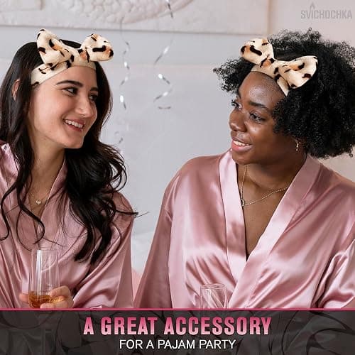 Cheetah Headband - Make Up Head Band for Women - Leopard Headband - Hair Holder for Washing Face - Cheetah Spa Wrap - Skincare Headbands - Soft and Comfortable for Beauty Routine and Skincare Use thumbnail 9