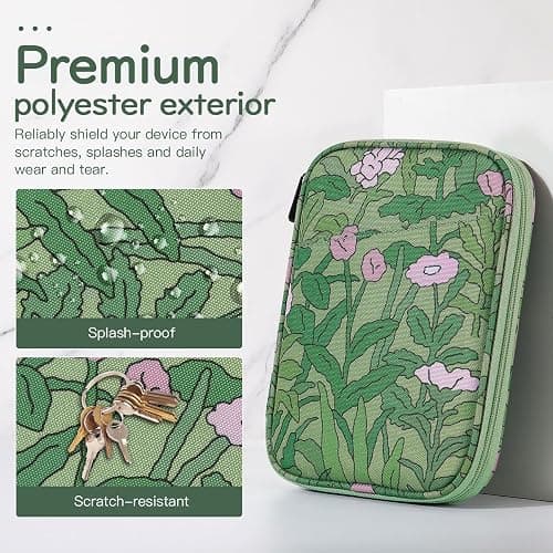 Vinabilia 6-7 Inch Sleeve Carrying Case for 7" Kindle Colorsoft Signature Edition and All-New Kindle Paperwhite, Protective Sleeve Cover Pouch Bag for 6" Kindle/Kindle Oasis/E-Reader, Papaver Rhoeas thumbnail 4
