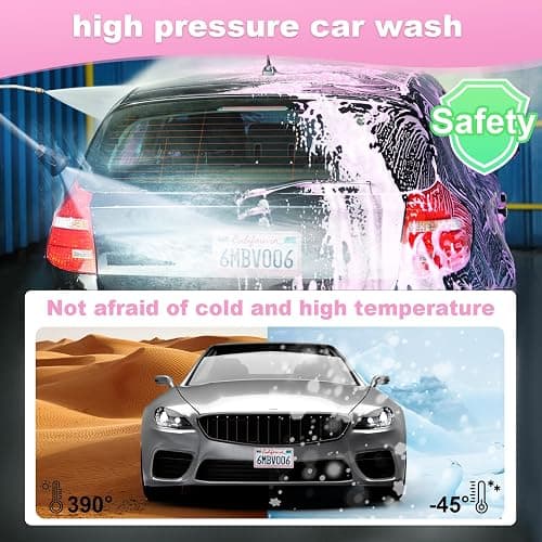 QUANQIUFEI 2 Pack Bling License Plate Frames for Women, Sparkly Rhinestone Diamond Car Accessories with Glitter Crystal Caps (Pink) thumbnail 6