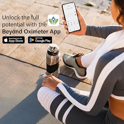Zacurate 500E-B Wireless Bluetooth Fingertip Blood Pulse Oximeter Monitor with FREE App, SpO2, Heart Rate, Plethysmograph, and Perfusion Index Finger Oxygen Sensor Meter thumbnail 7