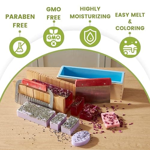 PIUH 2-in-1 Candle & Soap Making Kit for Beginners, All in one Complete DIY Craft Kit to Make Handcrafted Soap Bars + Scented Candles with Melting Pot, Wax, Soap Base, Molds, Fragrance Oils and Dyes thumbnail 4
