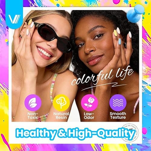 VANREESA 115Pcs Gel Nail Polish Kit with U V Light Nail Drill Almond Nail Tips -40 All Seasons Colors Gel Polish Set with 5Pcs Base Top Coat Gel Nail Kit for Beginners with Everything Gifts for Women thumbnail 7