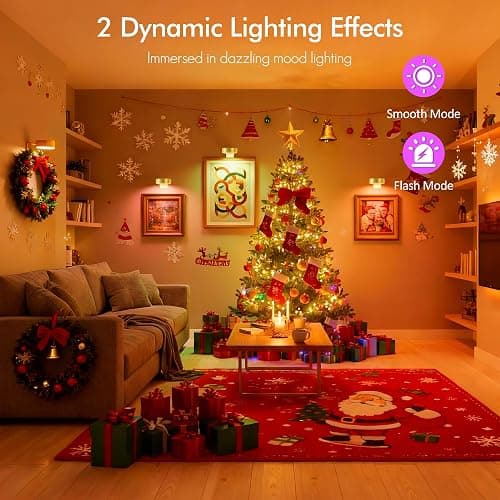 3-Pack Picture Lights for Wall, 13 RGB Color Changing Led Art Display Light with Rechargeable Battery Operated, Magnetic Painting Light with Remote Control, Wireless Home Wall Decorative Lighting thumbnail 4