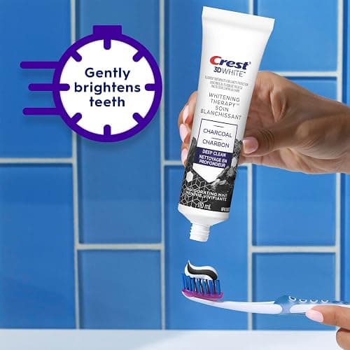 Crest 3D White Charcoal Toothpaste, Whitening Therapy Deep Clean 110mL, Packaging may vary thumbnail 6