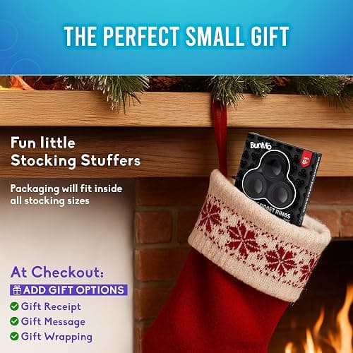 BUNMO Magnetic Rings Stocking Stuffers for Teens - Fidget Toys Adults - Stocking Stuffers for Boys - Magnetic Fidget Rings - Improved Stronger Magnets - Great Teen Gift - Black thumbnail 3